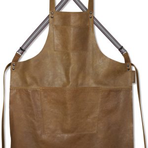 Læderforklæde Suspender Serie Apron Vintage Camel