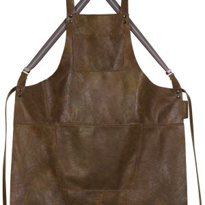 Læderforklæde Suspender Serie Apron Vintage Brown